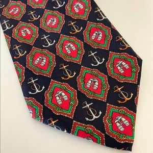 Emidio Tucci 100% Silk Nautical Tie Made in Spain